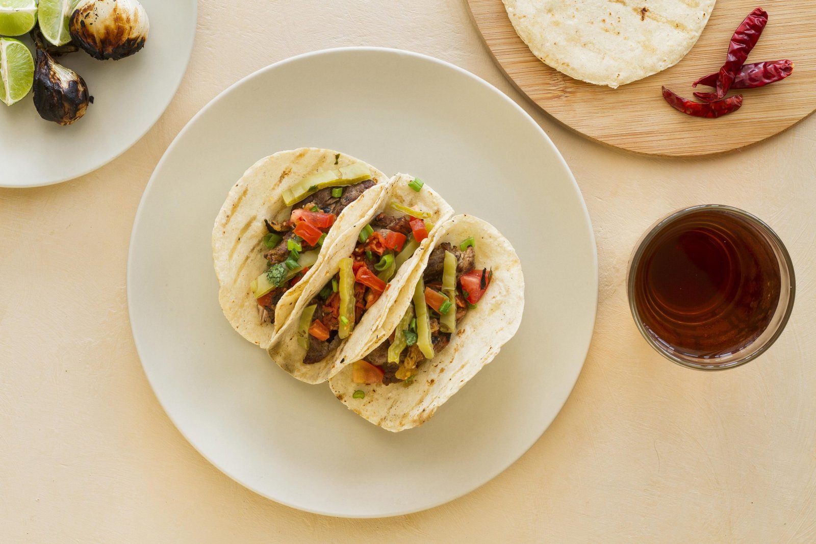 top-view-tacos-arrangement-plate